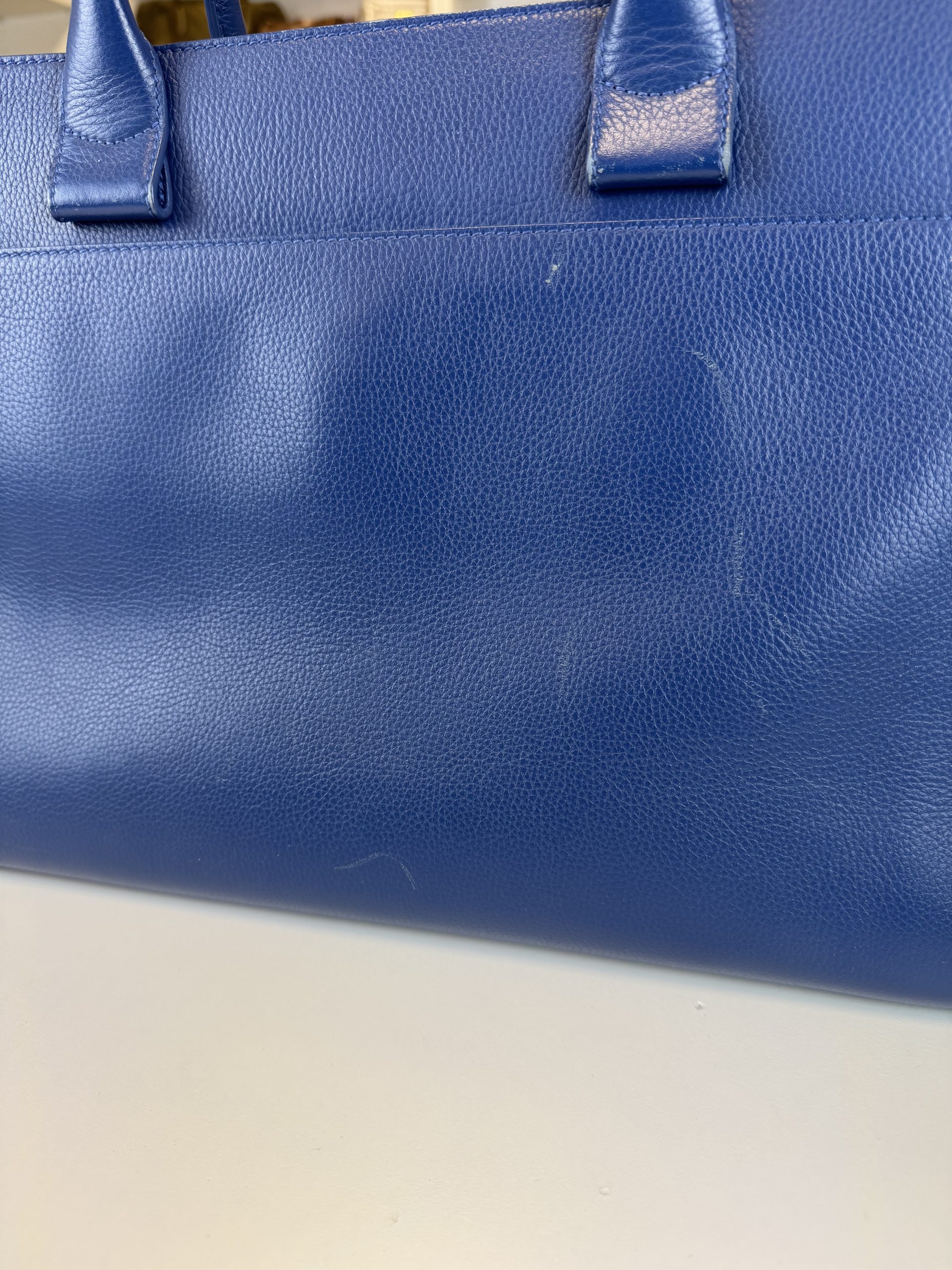 Borsa Tote Chanel Neo Executive in Pelle Martellata Blu - immagine 7