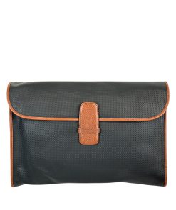 Pochette Bottega Veneta Marco Polo Nera e Cognac