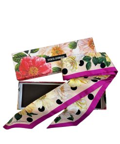 Alternative view of Bandeau Dolce & Gabbana in Twill di Seta Stampa Floreale