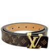 Cintura Louis Vuitton Initiales in Mini Monogram Fibbia LV Oro