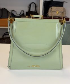 Alternative view of Borsa Miu Miu in Pelle Verniciata Verde Menta