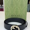 Cintura Gucci in Pelle Nera GG