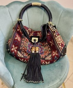 Alternative view of Borsa Gucci Indy Bag Bamboo Hobo in Tessuto Multicolore