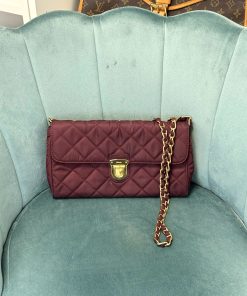 Borsa Prada in Nylon Trapuntato Prugna