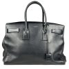 Borsa Saint Laurent Sac De Jour in Pelle Liscia Nera Dettagli Ottone