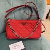 Borsa Prada in Nylon Trapuntato e Pelle Rossa