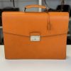 Borsa Cartella Professionale Prada in Pelle Arancione