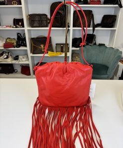 Borsa Bottega Veneta The Fringe Pouch Rossa