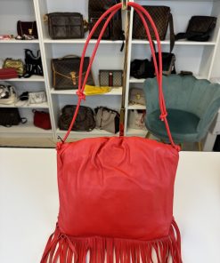 Alternative view of Borsa Bottega Veneta The Fringe Pouch Rossa