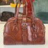 Borsa Bauletto Prada in Pelle Marrone