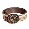 Cintura Gucci Fibbia GG Beige e Panna
