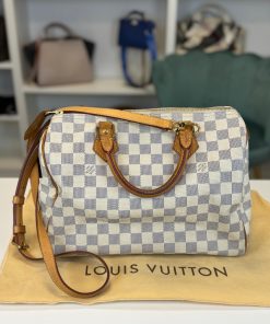 Alternative view of Borsa Louis Vuitton Speedy 30 Damier Azur SENZA TRACOLLA