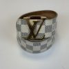 Cintura Louis Vuitton Initiales in tela Damier Azur