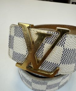 Alternative view of Cintura Louis Vuitton Initiales in tela Damier Azur