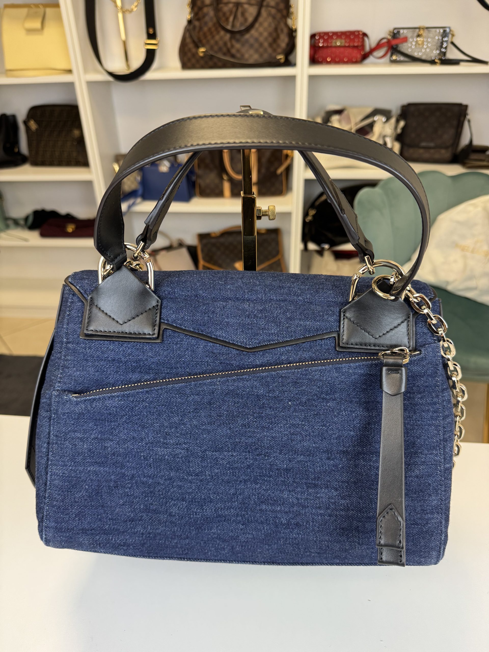 Borsa Givenchy ID Denim blu Medium - immagine 14