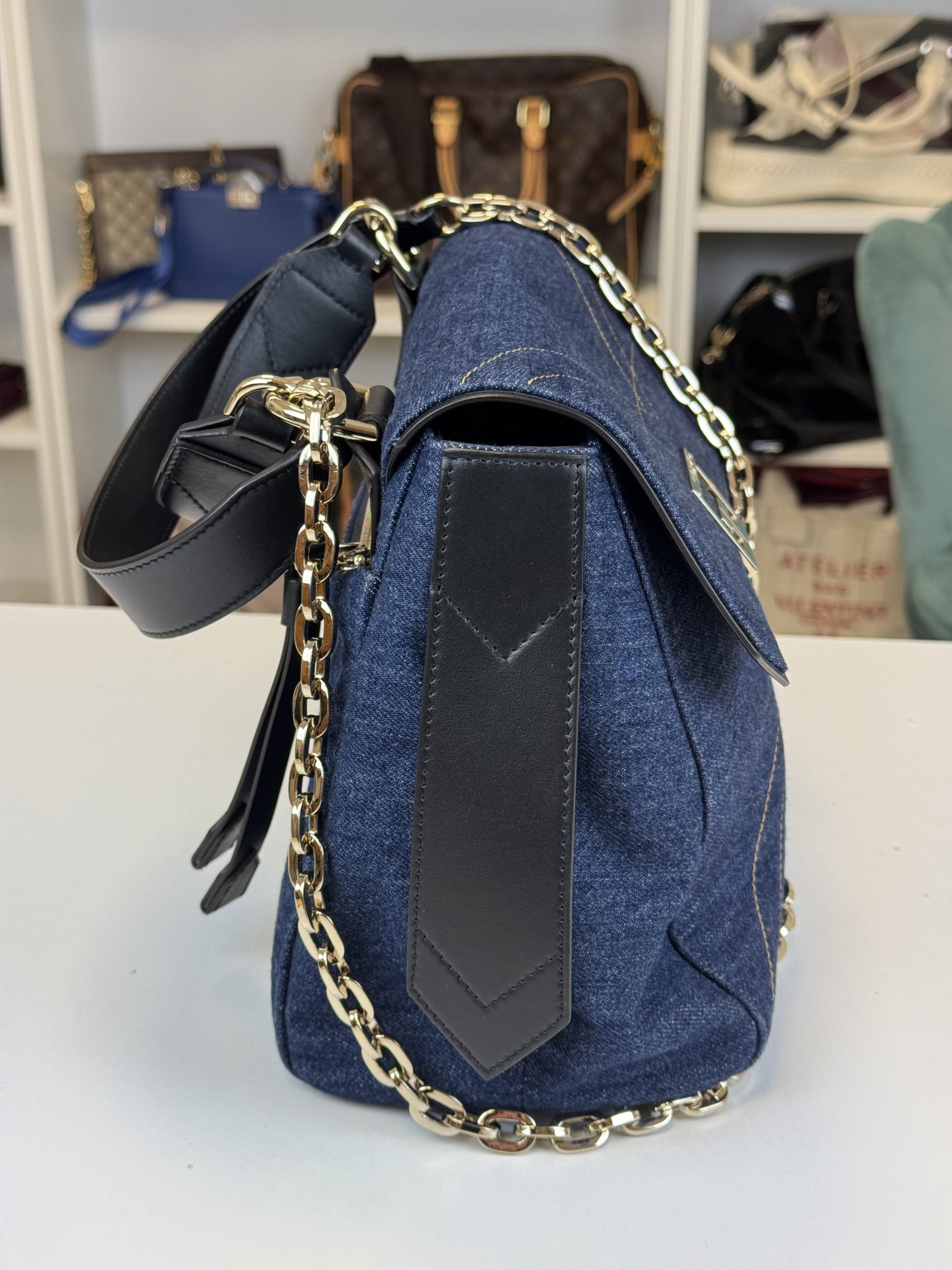 Borsa Givenchy ID Denim blu Medium - immagine 13