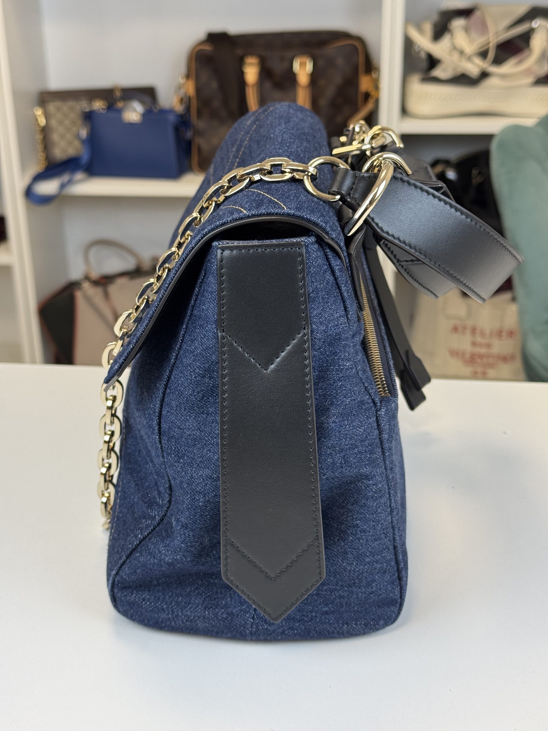 Borsa Givenchy ID Denim blu Medium - immagine 12