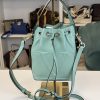 Borsa Secchiello Valentino Garavani VLogo Pelle Teal