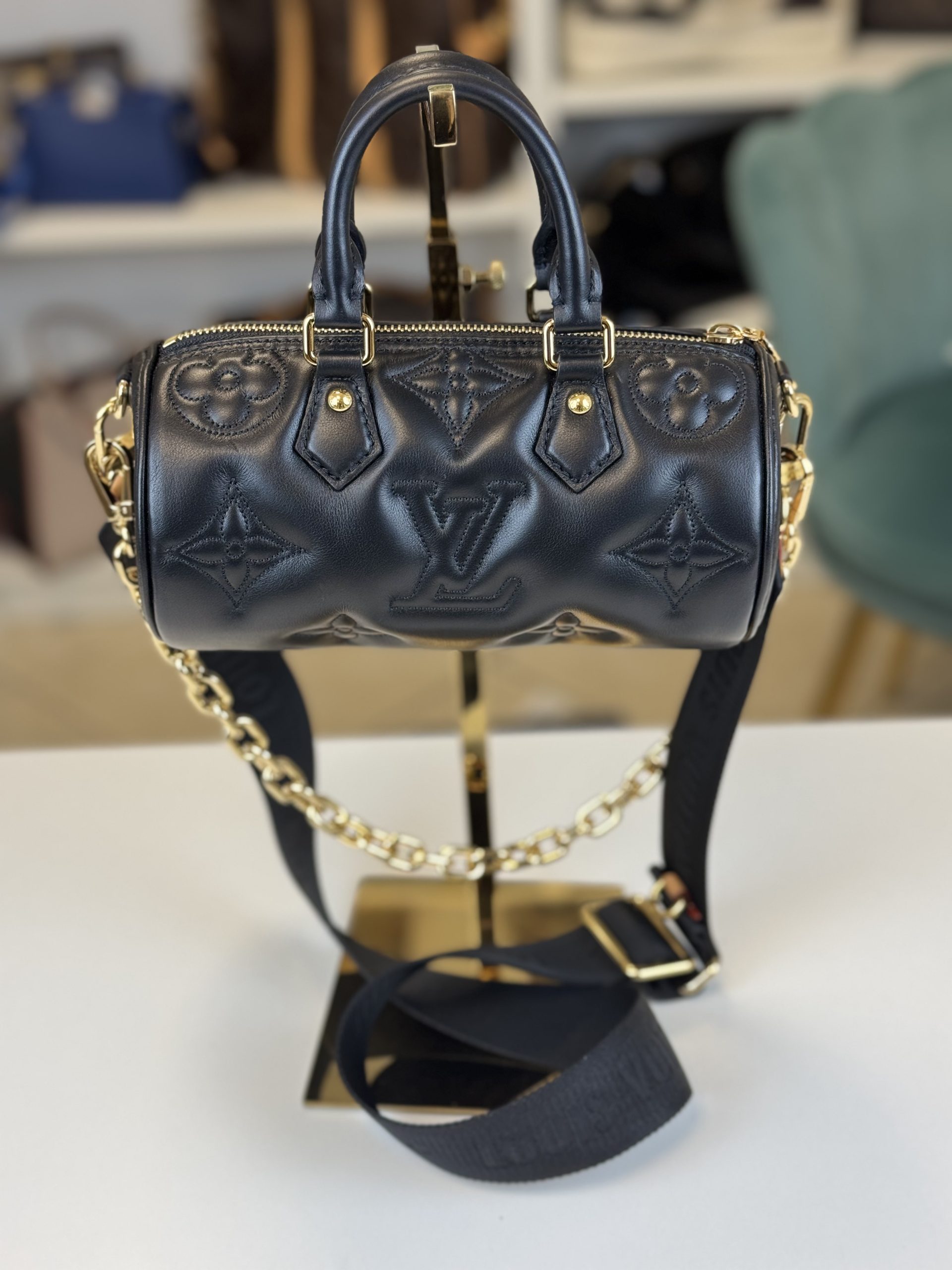 Borsa Louis Vuitton Papillon BB in Pelle Nera