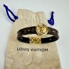 Bracciale Louis Vuitton LV Circle in Tela Monogram e Pelle