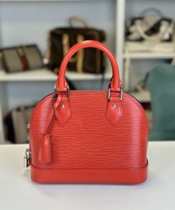 Alternative view of Borsa Tracolla Louis Vuitton Alma BB in pelle Epi Rossa