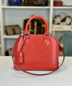 Borsa Tracolla Louis Vuitton Alma BB in pelle Epi Rossa