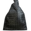 Borsa Bottega Veneta BV Twist in Pelle Nera Intrecciata