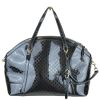 Borsa Gucci Nice Top Handle Dome in Vernice Nera Microguccissima