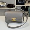 Borsa Celine Triomphe in Pelle Grigio Ghiaia