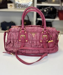 Borsa Prada in Nylon Gaufre Rosa Scuro