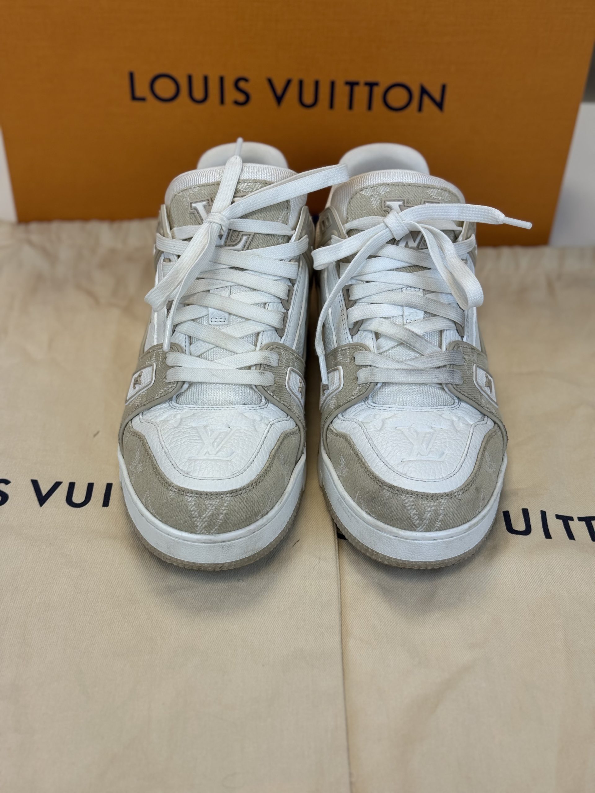 Sneaker Louis Vuitton Beige e Bianche 39 - immagine 2