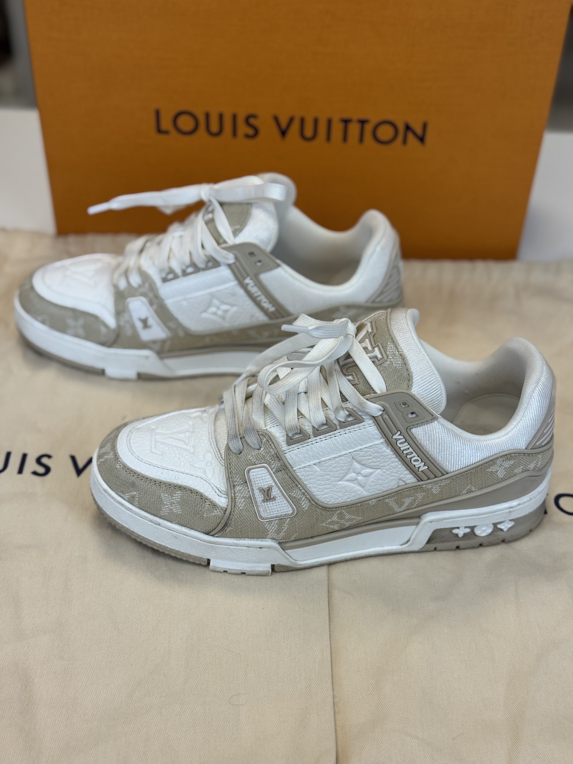 Sneaker Louis Vuitton Beige e Bianche 39 - immagine 7