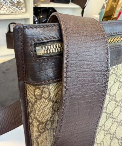 Alternative view of Borsa a Tracolla Gucci in Tela GG Beige e Marrone