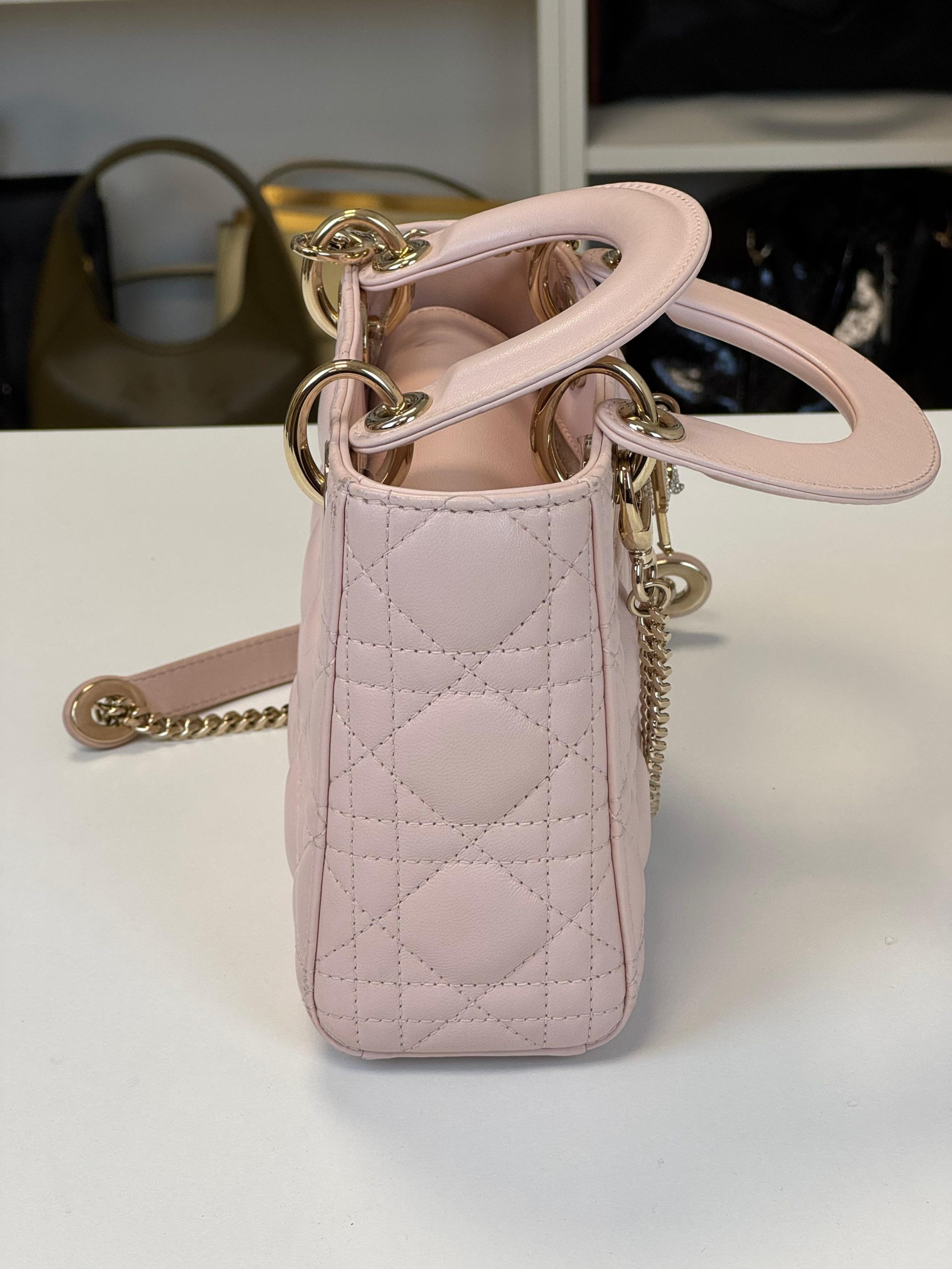 Borsa Mini Lady Dior Rosa Cipria - immagine 9