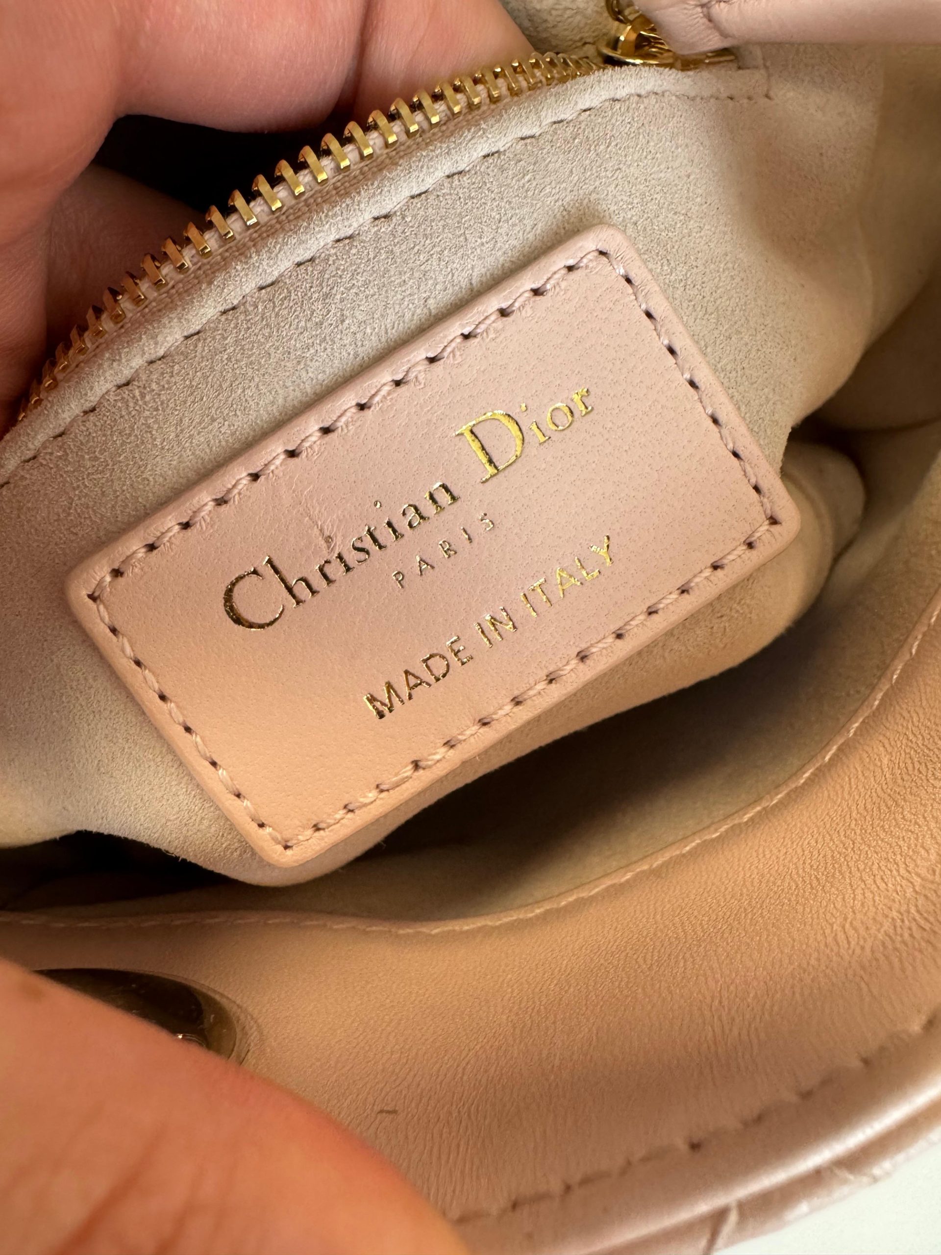 Borsa Mini Lady Dior Rosa Cipria - immagine 3