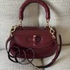 Borsa Gucci Bamboo 1947 in Pelle Bordeaux