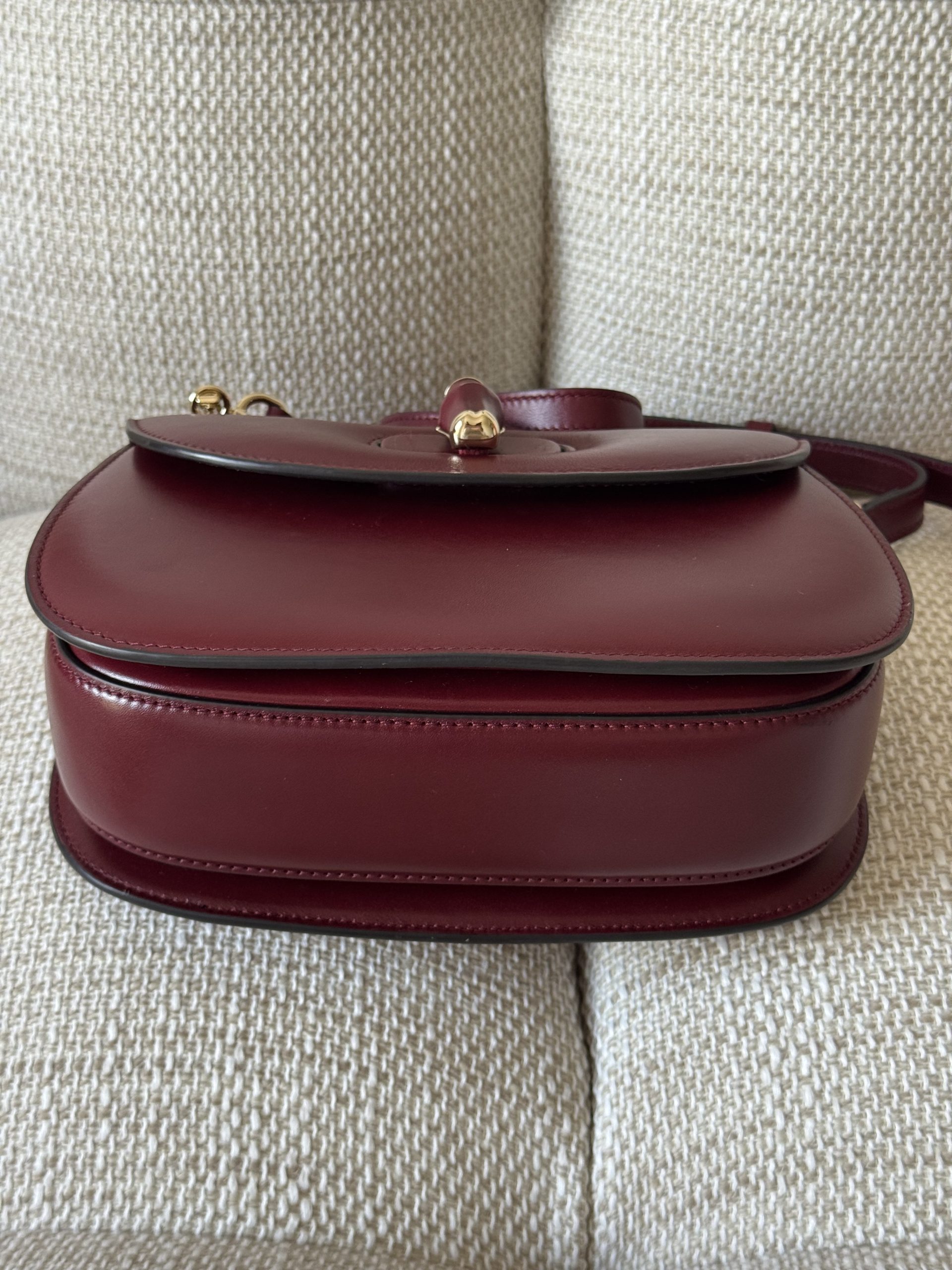 Borsa Gucci Bamboo 1947 in Pelle Bordeaux - immagine 10