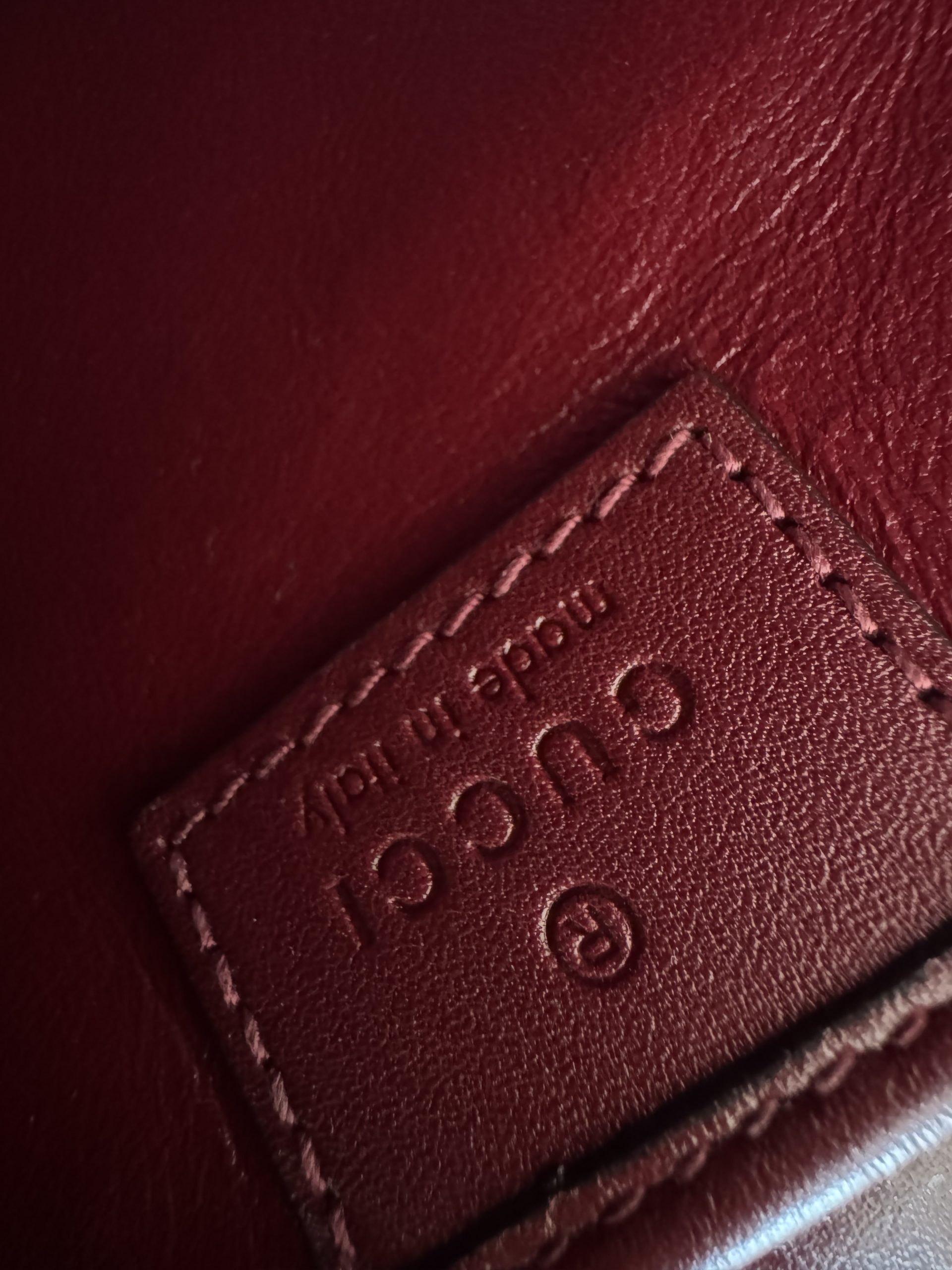 Borsa Gucci Bamboo 1947 in Pelle Bordeaux - immagine 5