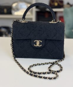Borsa Chanel in Tweed Nero
