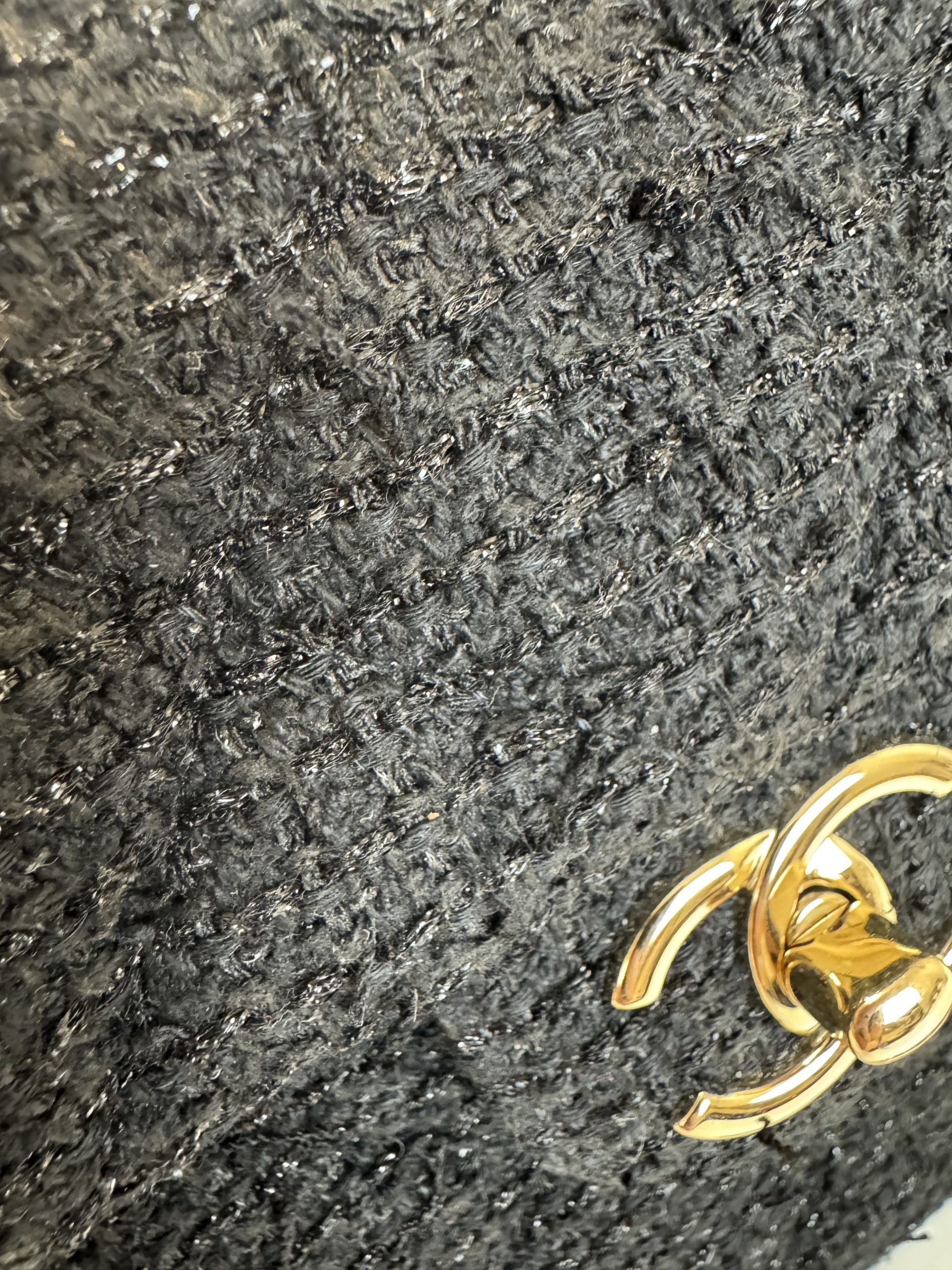 Borsa Chanel in Tweed Nero - immagine 11