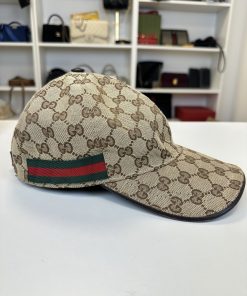 Cappello Baseball Gucci Beige con Web