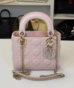Borsa Mini Lady Dior Rosa Cipria