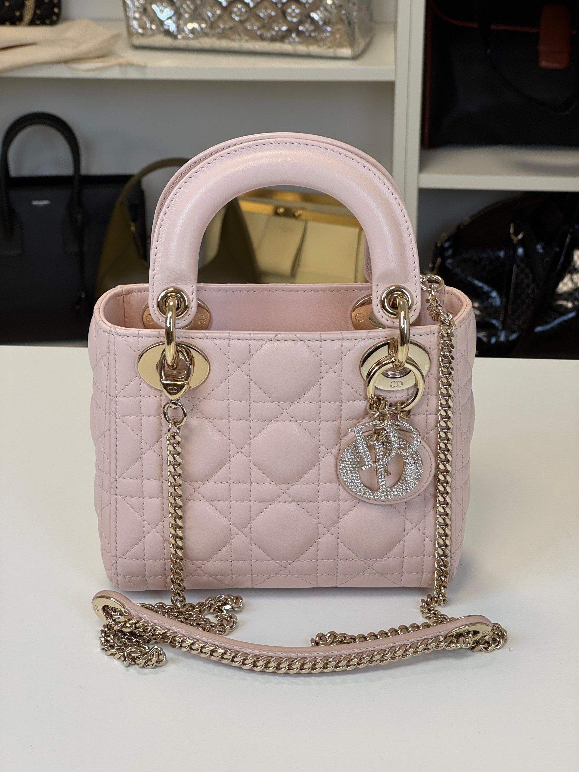 Borsa Mini Lady Dior Rosa Cipria