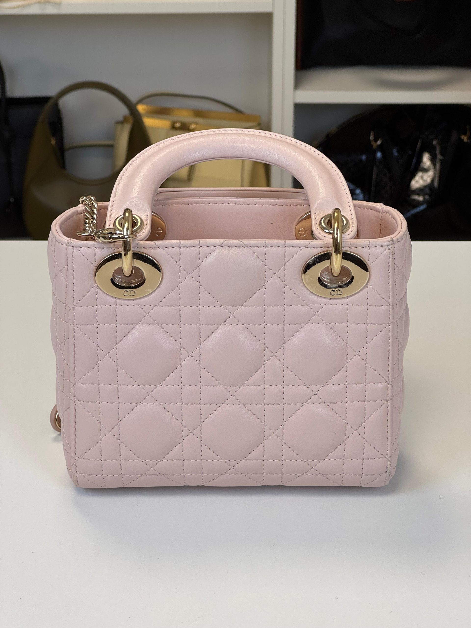 Borsa Mini Lady Dior Rosa Cipria - immagine 7