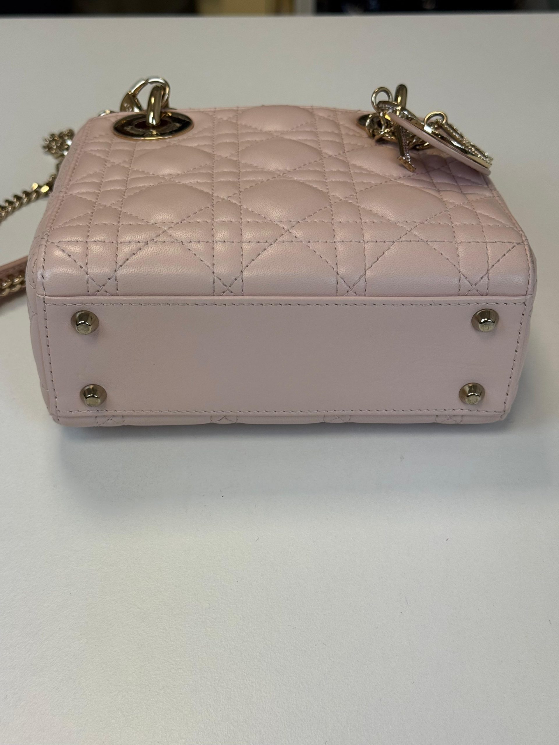 Borsa Mini Lady Dior Rosa Cipria - immagine 4