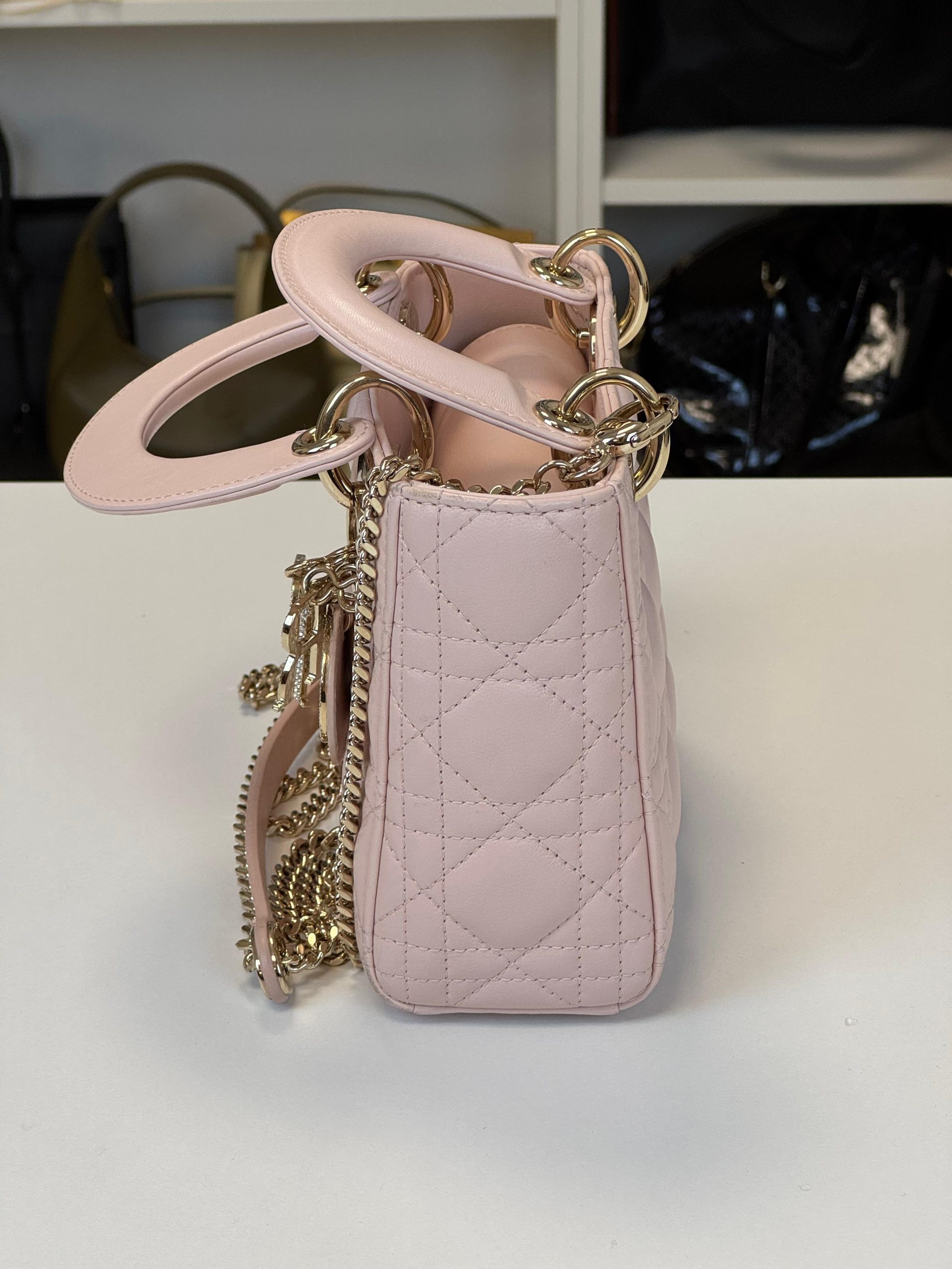 Borsa Mini Lady Dior Rosa Cipria - immagine 2