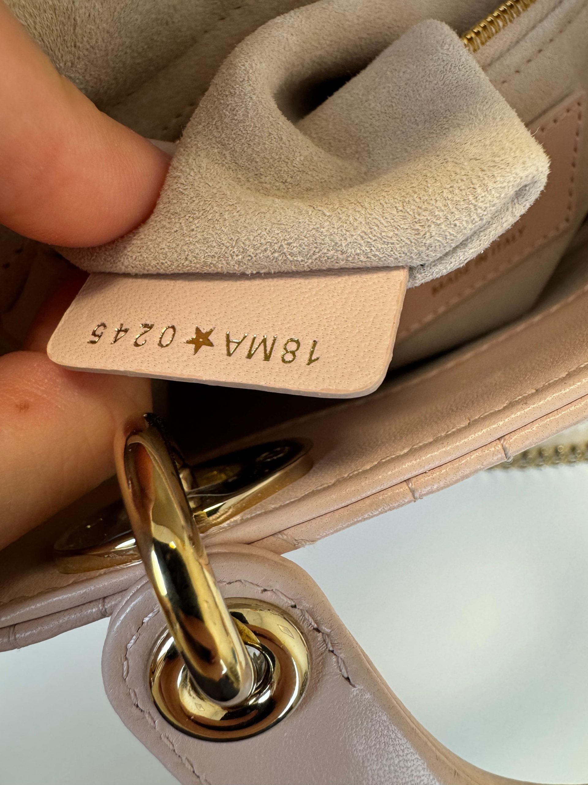 Borsa Mini Lady Dior Rosa Cipria - immagine 6