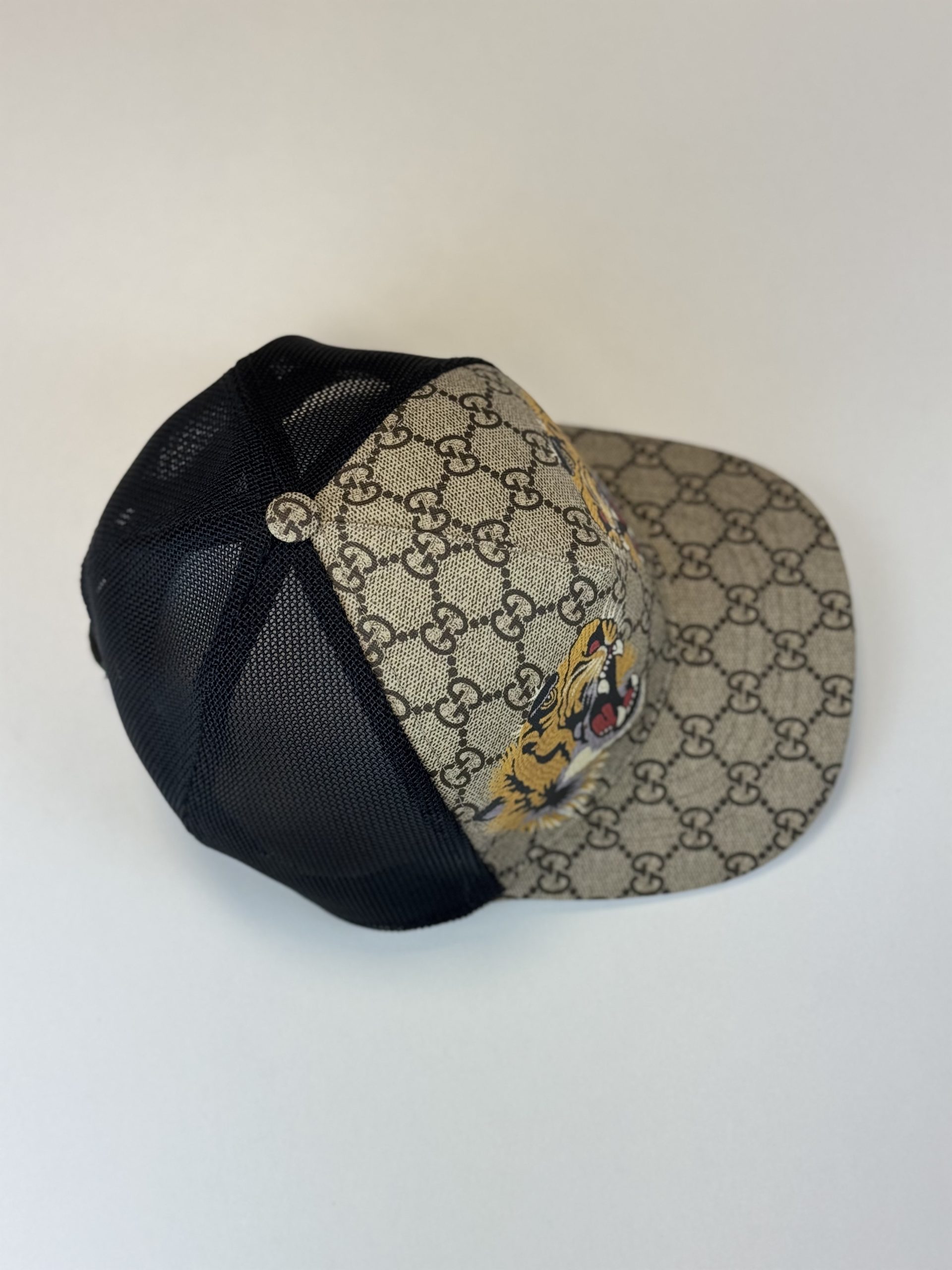 Cappello Gucci GG Supreme in Tela Beige Tigri - immagine 4