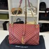 Borsa Saint Laurent Envelope in Pelle Rossa