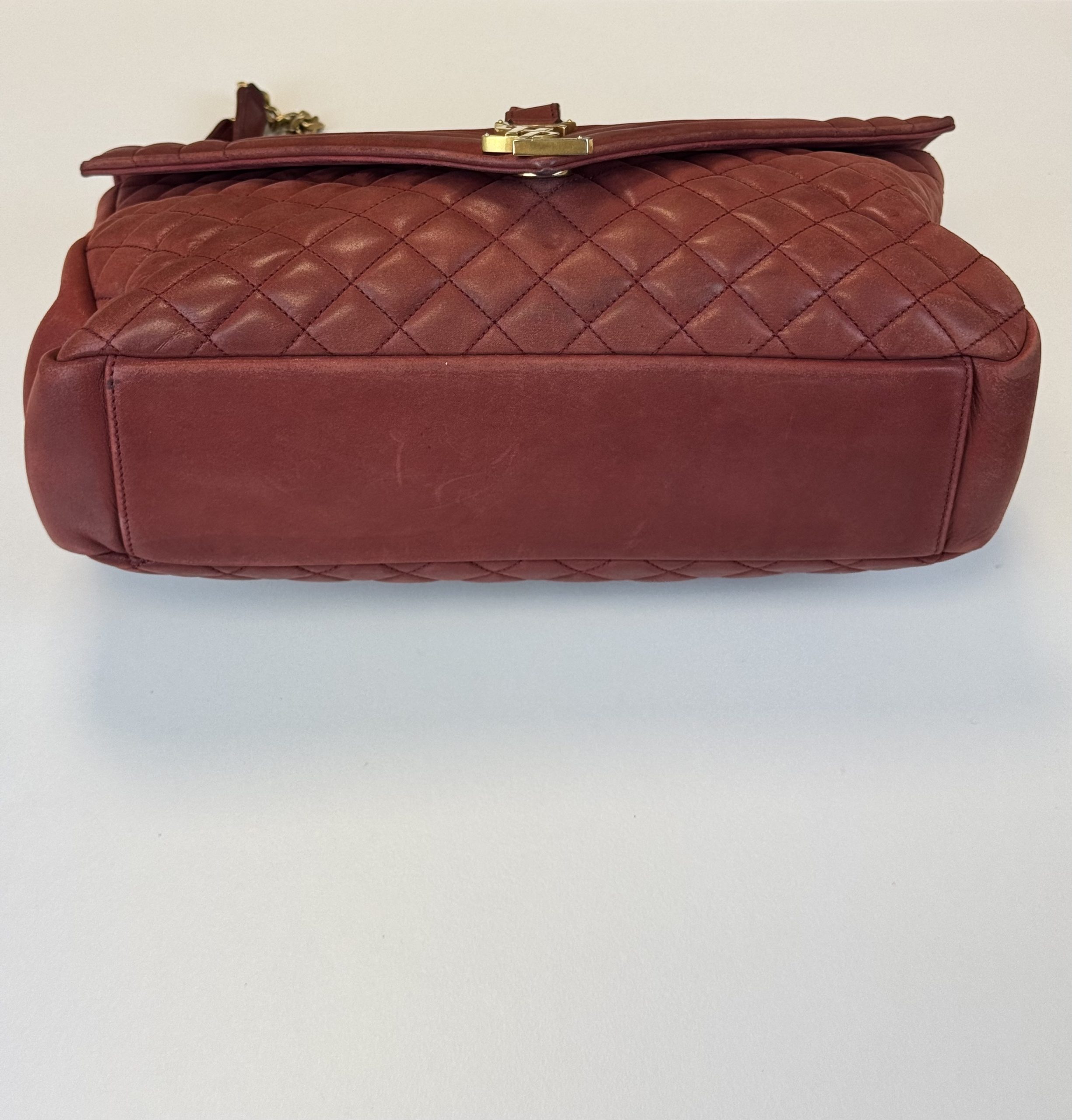 Borsa Saint Laurent Envelope in Pelle Rossa - immagine 13